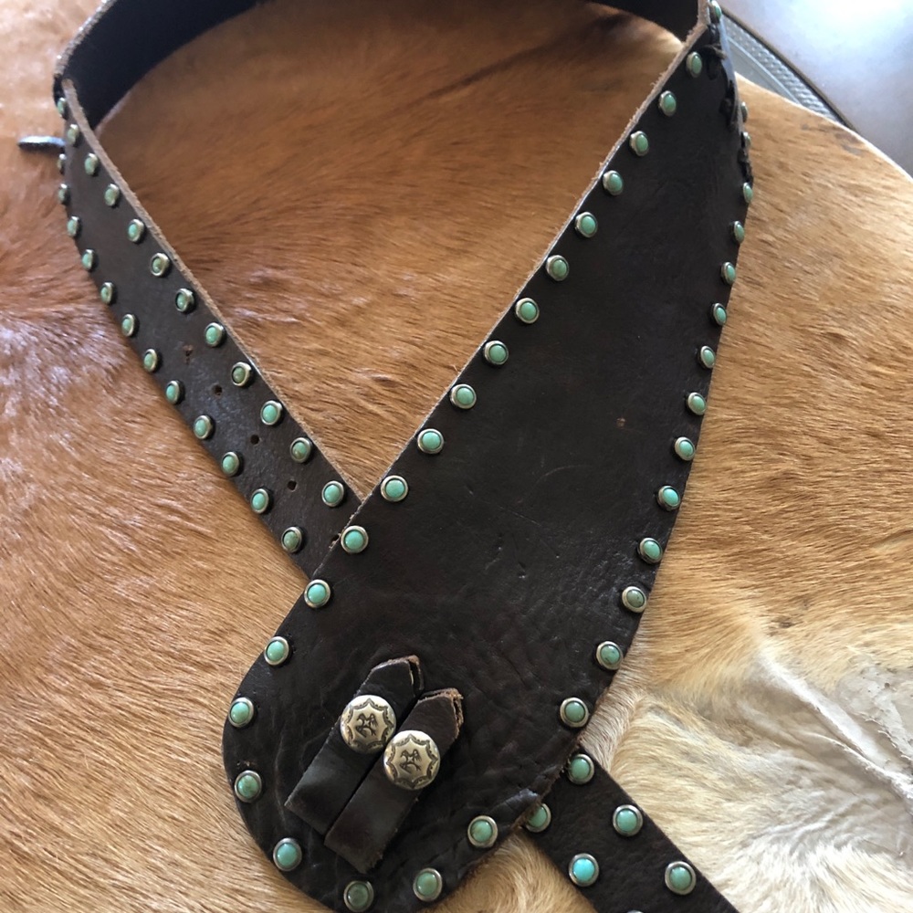 Leather western fashion belt